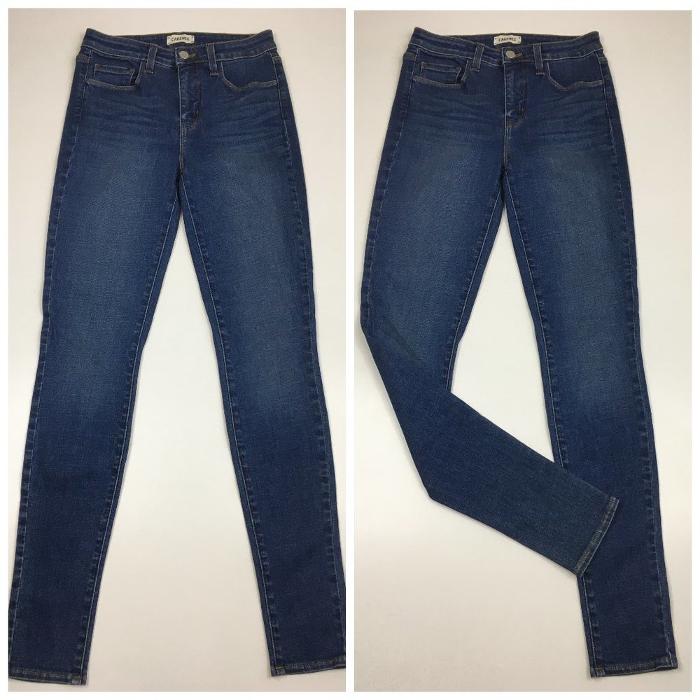 NWOT L'AGENCE Marguerite Mirage Medium Wash 5 Pocket Logo Hardware Skinny Jeans